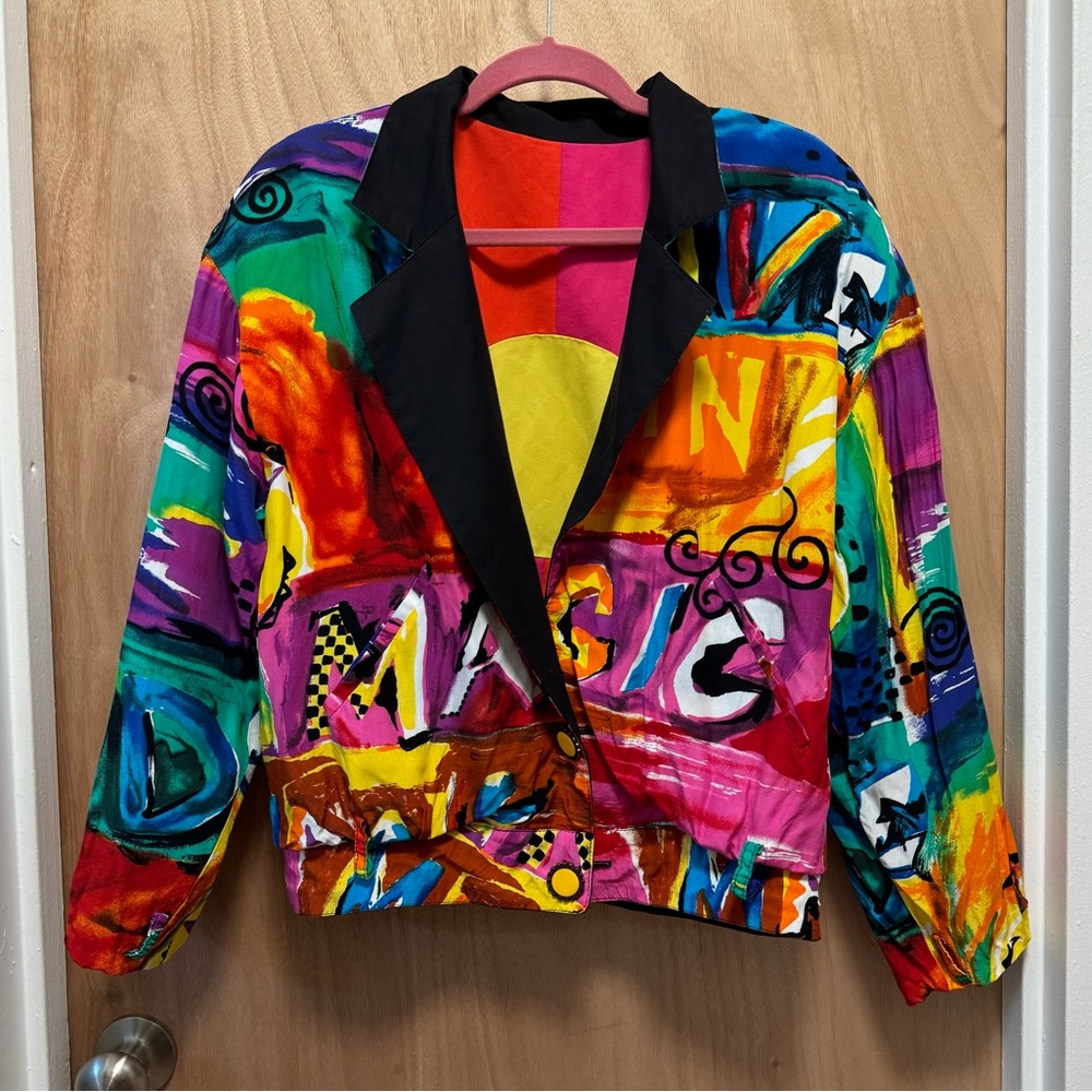 Super unique vintage reversible jacket